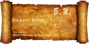 Bajusz Milán névjegykártya