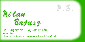 milan bajusz business card