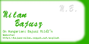 milan bajusz business card